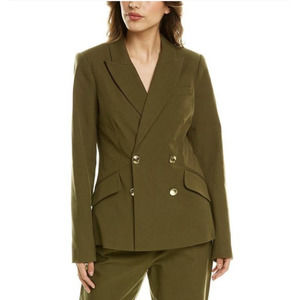 Derek Lam 10 Crosby Womens Ady Blazer, Green Size 16